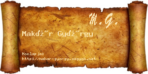 Makár György névjegykártya