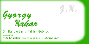 gyorgy makar business card